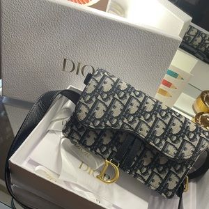 BLUE DIOR OBLIQUE JACQUARD BELT BAG